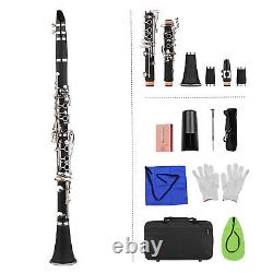 Clarinet 17 bB Flat Soprano Binocular Clarinet Woodwind Instrument+ V0H4
