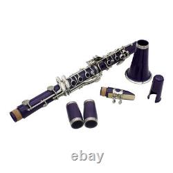 Clarinet ABS 17 Key Bb Flat Soprano Binocular Clarinets + Gloves Carry Bag Z4M5