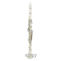 Clarinet ABS 17 Key Soprano Binocular Clarinet with Accessories (White)