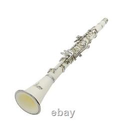 Clarinet ABS 17 Key Soprano Binocular Clarinet with Accessories (White) Hot