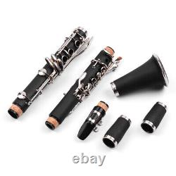 Clarinet ABS 17 bB Flat Soprano Binocular Clarinet Woodwind Instrument Z4L1