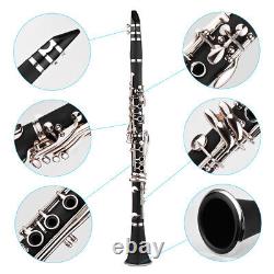 Clarinet ABS 17 bB Flat Soprano Binocular Clarinet with 10 Reeds+ N9M5