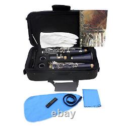 Clarinet ABS 17 bB Flat Soprano Binocular Clarinet with Carry Bag Glove V9N2