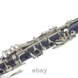 Clarinet ABS 17 bB Flat Soprano Binocular Clarinet with Carry Bag Glove V9N2