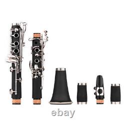 Clarinet ABS 17 bB Flat Soprano Binocular Clarinet with Cork Grease N3P6