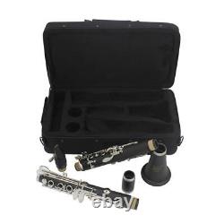 Clarinet Bb 17 Keys For Beginner Student Clarinet With Carrying Case, Reed Clip