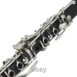 Clarinet Black Ebonit Clarinet Silver Plated Key Bb 17 Key High Quality