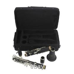 Clarinet Black Ebonit Clarinet Silver Plated Key Bb 17 Key High Quality