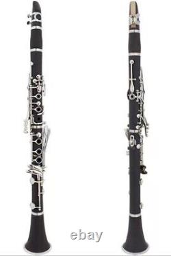 Clarinet Black Wood Finish Bb 17 Key with Soft Case