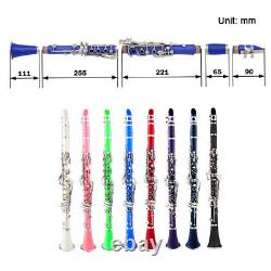 Clarinet Nickel 17 B Flat Soprano Binocular Clarinet+Care Kit gift Blue M4N7