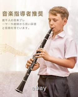 Clarinet Nickel Plated B Tone ABS Resin Tube Boehm Type For Beginners New Japan