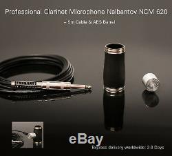 Clarinet Pickup Microphone Nalbantov NCM 620 +5m Cable & ABS Barrel 65mm or 62