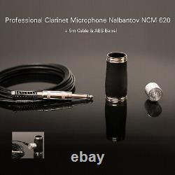 Clarinet Pickup Microphone Nalbantov NCM 620 (Silver) + 5m Cable & Barrel 62mm