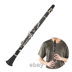 Clarinet Set 17 Key Bb Cleaning Cloth Reed Screwdriver Box InstrumentBlac