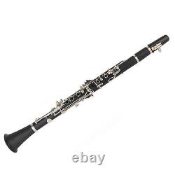 Clarinet Set 17 Key Bb Cleaning Cloth Reed Screwdriver Box InstrumentBlac