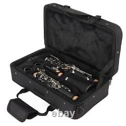 Clarinet Set 17 Key Bb Cleaning Cloth Reed Screwdriver Box InstrumentBlac