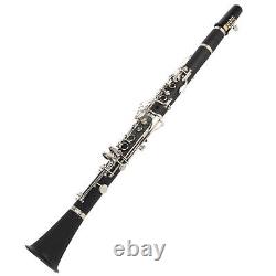 Clarinet Set 17 Key Bb Cleaning Cloth Reed Screwdriver Box InstrumentBlac