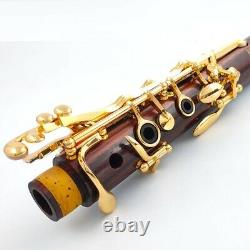 Cocobolo Clarinet Bb Red Wood Silver Plated 18 Keys Sib Bassoon Flute Instrument