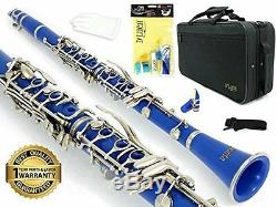 D'Luca 200 Series Blue Bb Clarinet 17 Keys with 1 Year Manufacturer Warranty