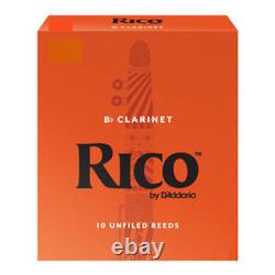D'addario Rico Orange Bb Clarinet reeds box of 10 strength 1.5 2.0 2.5
