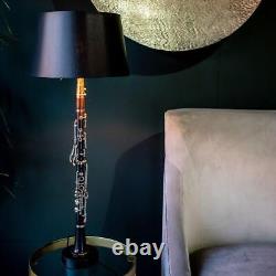 Defranco Clarinet Lamp with Black Shade