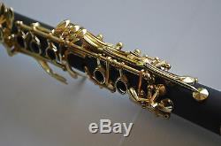 Eb SOPRANINO Black and 24K Gold Clarinet Boehm 17 keys BRAND NEW Case