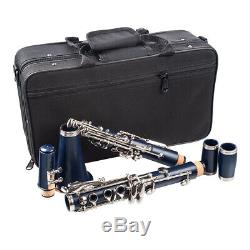 Exquisite Beginner Student Clarinet Kits Key of Bb with Carry Case Blue