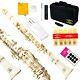 Flat Clarinet With Second Barrel 8 Pads Cushions Case Carekit And More White
