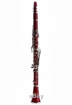 Hawk Red Colored Bb Clarinet with Case, Mouthpiece and Reed