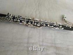 High grade Nickel plated Bb key bass clarinet Low C type, Tone Bb