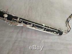 High grade Silver plated Bb key bass clarinet Low C type, Tone Bb