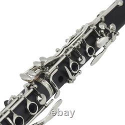 IRIN B Flat Clarinet Ebonite 17 Keys System with Shoulder Straps F9P7