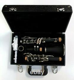 JM Clarinet in Bb Brushed Black & Hard Case Full Student Beginner Outfit