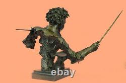Jazz Clarinet Player bronze statue sculpture figure Hot Cast Home Decor Art DEAL
