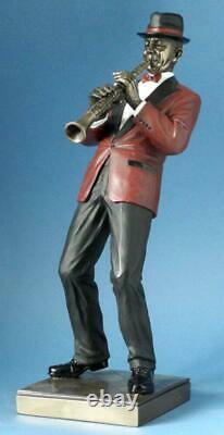 Jazz Music Sculpture Clarinet Player Statue Figure Ornament