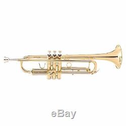 Jean Paul USA TR-330 Student Trumpet Key of Bb In Gold withCarry Case, Cloth &Oil