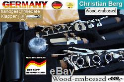 Klarinette deutsches System Holzblasinstrument 21 Klappen Sib système allemand