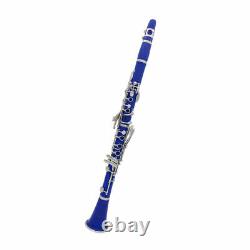 LADE 17 Keys Bb Clarinet Musical Instrument Parts for Music Lovers Dark Blue