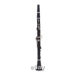 LADE Black Clarinet Bakelite 17 Bb Flat Soprano Exquisite with Q7F5