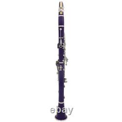 LADE Professional School Band Purple Bb Clarinets++Care Kit E6P2