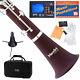 MENDINI Bb CLARINET ROSEWOOD BODY SILVER KEYS With TUNER, STAND, CASE MCT-30