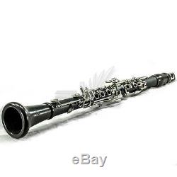 New High Quality Bb Clarinet Package Nickle Silver Keys w Ebony Neck and Bell