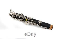 New Professional Clarinet Ebonite Body Nickel Plated Key Bb Key 17 key Case #7