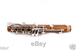 New Professional Clarinet Rosewood Body Silver Plated Key B-flat 17 key Bb