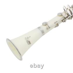 New Professional School Student Band 17Key B Flat Bakelite Clarinet White