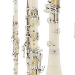 New Professional Student Band 17Key Bakelite Clarinet White