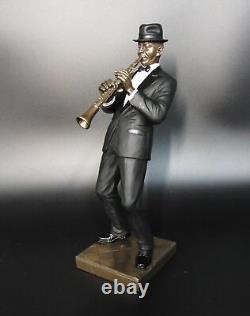 Parastone Jazz Man Playing Clarinet Black Jacket Figure Musical Instrument