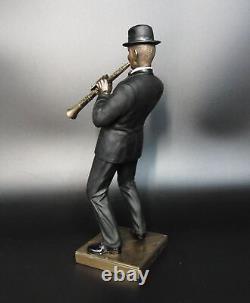 Parastone Jazz Man Playing Clarinet Black Jacket Figure Musical Instrument