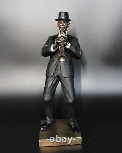 Parastone Jazz Man Playing Clarinet Black Jacket Figure Musical Instrument