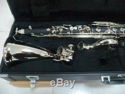 Professional Bass Clarinet With PADS Case Low Eb keys silver plated #A06